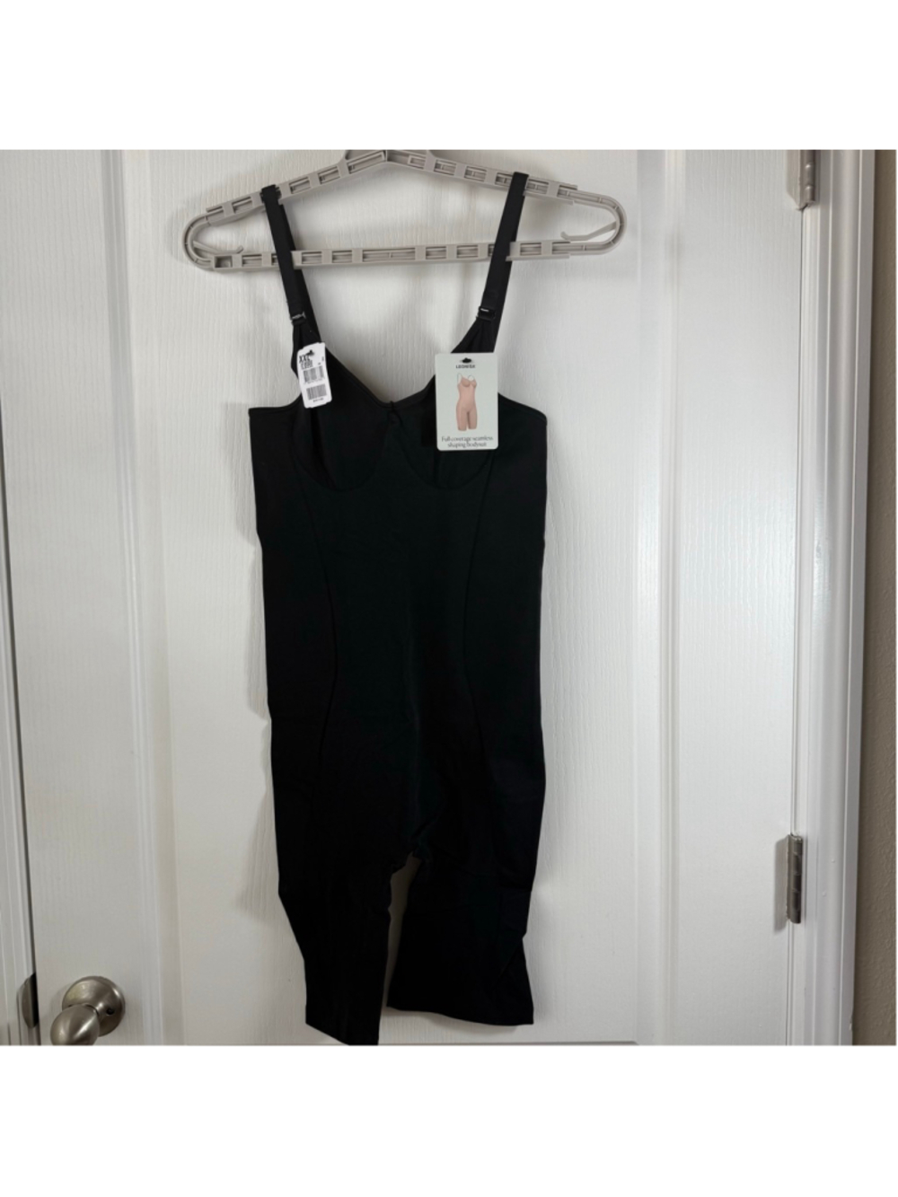 Women's Leonisa Black Full Coverage Seamless Shaping Bodysuit XXL